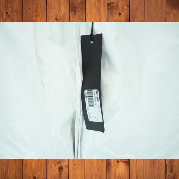 NWT Lotus Eaters Women's Provider Off-White Pants 100% PU Sz M Elastic Waist - Picture 7 of 7